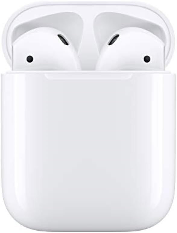 Apple AirPods Wireless Ear Buds, Bluetooth Headphones with Lightning Charging Case Included, Over 24 Hours of Battery Life, Effortless Setup for iPhone 5 Apple AirPods Wireless Ear Buds, Bluetooth Headphones with Lightning Charging Case Included, Over 24 Hours of Battery Life, Effortless Setup for iPhone