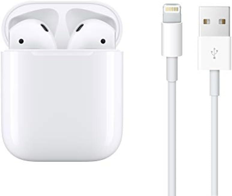 Apple AirPods Wireless Ear Buds, Bluetooth Headphones with Lightning Charging Case Included, Over 24 Hours of Battery Life, Effortless Setup for iPhone 8 Apple AirPods Wireless Ear Buds, Bluetooth Headphones with Lightning Charging Case Included, Over 24 Hours of Battery Life, Effortless Setup for iPhone
