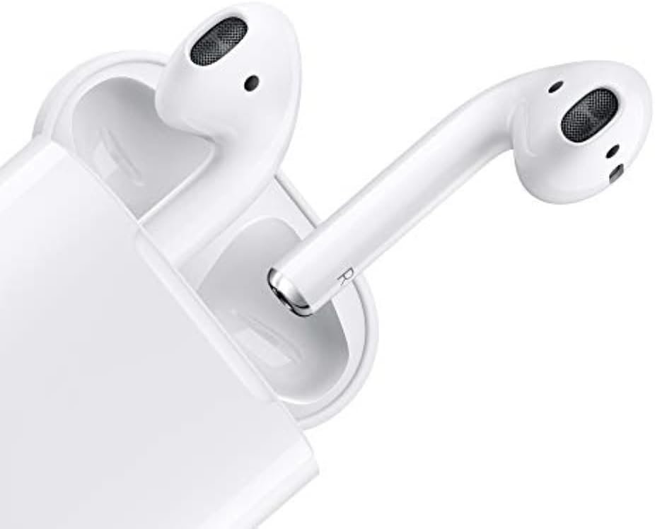Apple AirPods Wireless Ear Buds, Bluetooth Headphones with Lightning Charging Case Included, Over 24 Hours of Battery Life, Effortless Setup for iPhone 4 Apple AirPods Wireless Ear Buds, Bluetooth Headphones with Lightning Charging Case Included, Over 24 Hours of Battery Life, Effortless Setup for iPhone