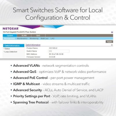 NETGEAR GS748T: Versatile 48-Port Managed Gigabit Switch with Cloud Management and Rackmount Flexibility 5 NETGEAR GS748T: Versatile 48-Port Managed Gigabit Switch with Cloud Management and Rackmount Flexibility