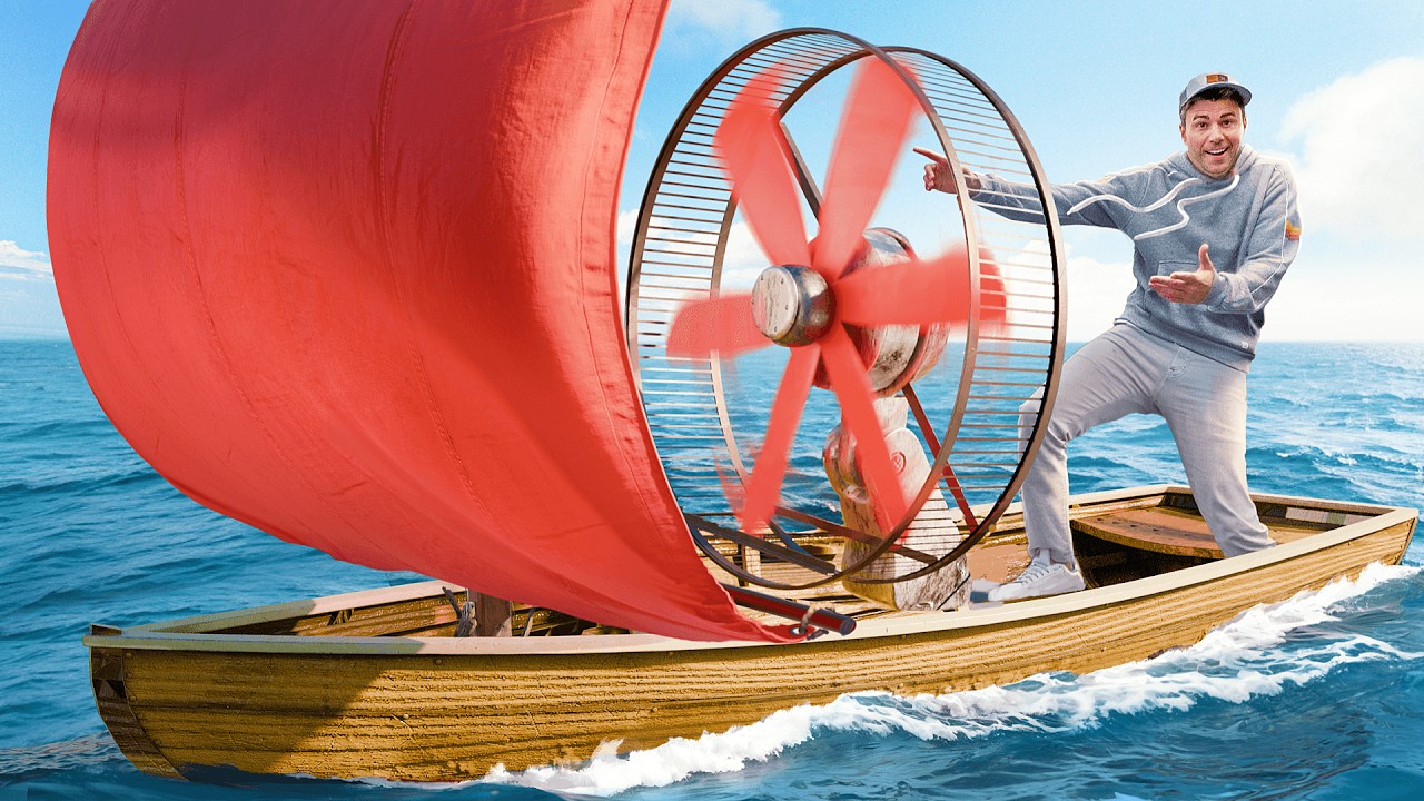 MarkRober-Testing If You Can Blow Your Own Sail